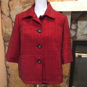 Coldwater Creek red and black jacket